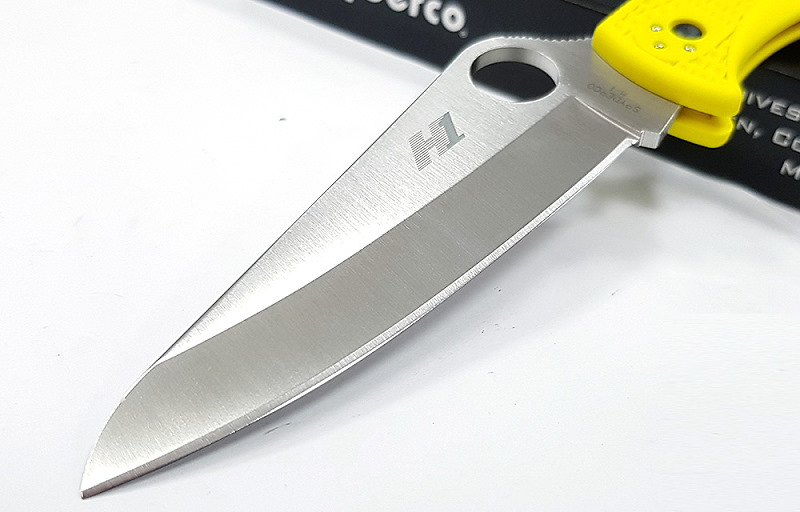 Spyderco Pacific Salt 2 水中用h 1 鋼折刀 銀平刃黃柄