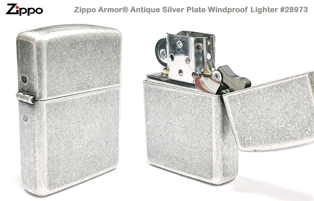 Zippo Armor® 盔甲系列Antique Silver Plate 仿古銀打火機